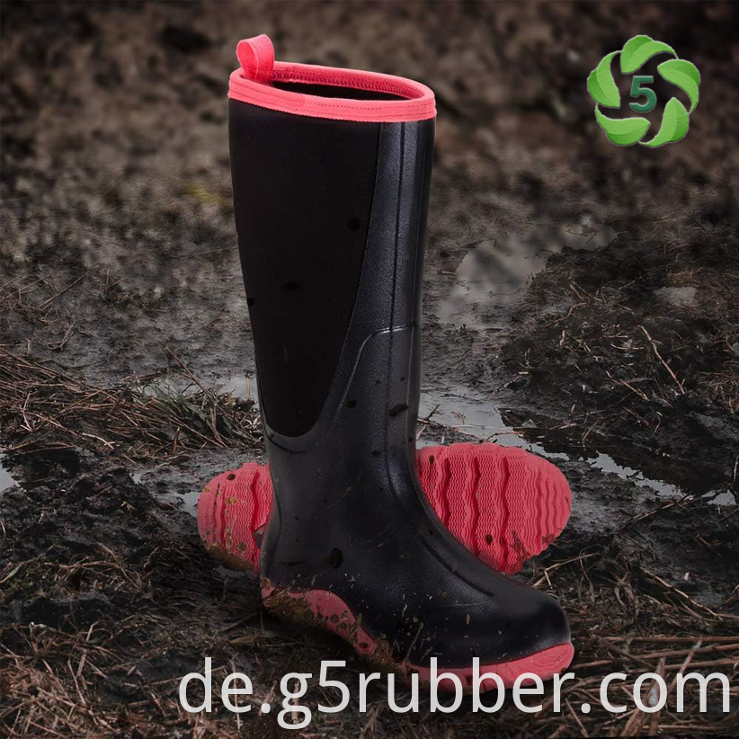 5mm Women Outdoor Waterproof Rain Boots